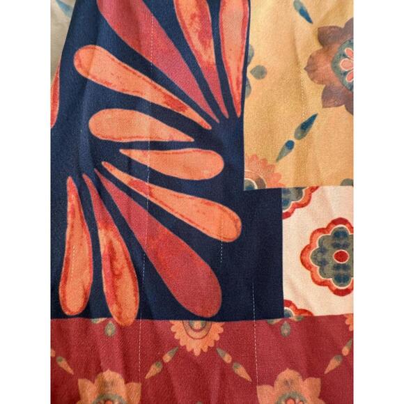 MISA Los Angeles Multicolored Eliza Patchwork Wrap Dress Size XL (READ) - Picture 8 of 15